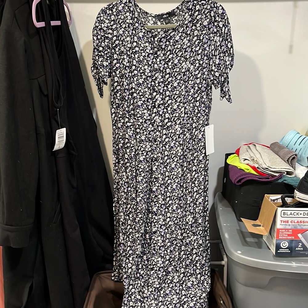 ELLOS Tie- sleeve dress. Rayon